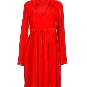 NWT Chloé Red Velvet Short Dress
